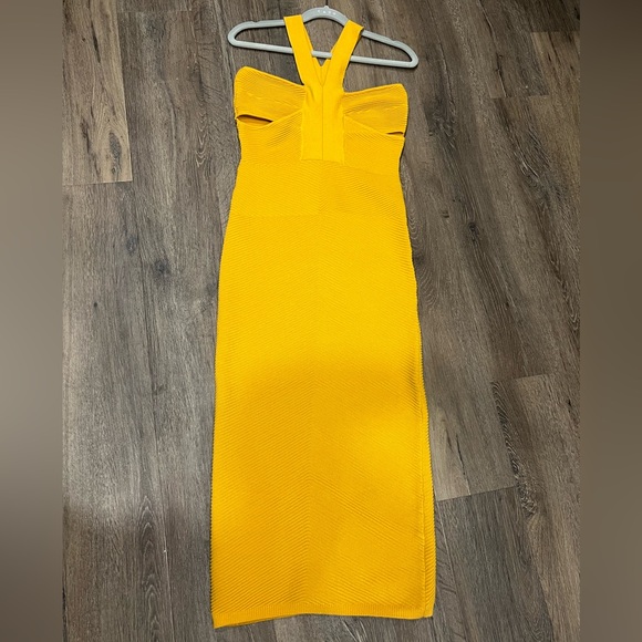 BCBGMaxazria Merigold Abigail Halter Midi Dress - Picture 4 of 10